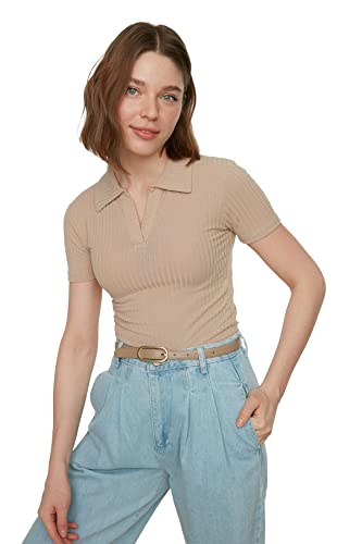 Trendyol Damska bluza polo z motywem czaszki, rozmiar XS