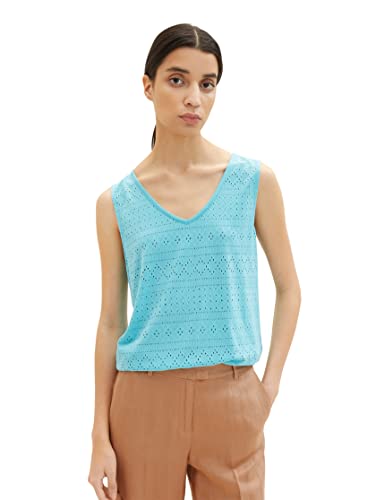 TOM TAILOR Damski 1037427 Top, 26007-Teal Radiance, XXL, 26007 - Teal Radiance, XXL