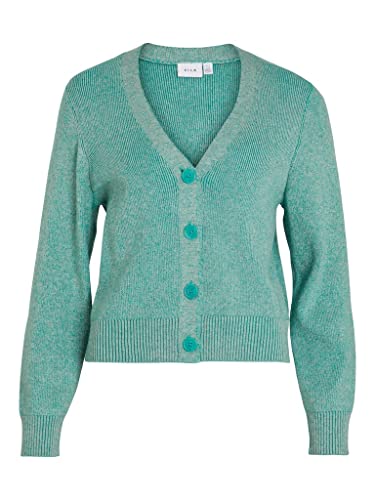 Vila Damski VIRIL Multi Short L/S Knit Cardigan-NOOS kardigan kardigan, Green Milieu/Szczegóły: W. Alhambra, XXL, Green Milieu/Szczegóły: w. Alhambra, XXL
