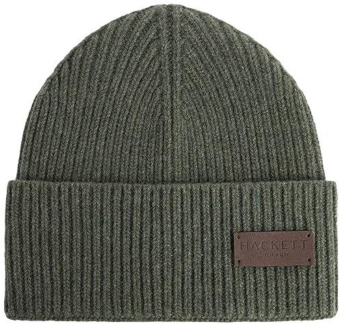 Hackett London Męska czapka typu beanie Cash, Zielony (zielony), Rozmiar uniwersalny