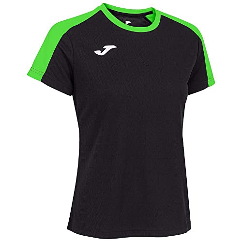 Joma Eco Championship T-shirt damski z krótkim rękawem, czarny/neonowy zielony, S