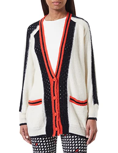Sisley Damski sweter z dzianiny L/S 1142L6010, biały (off White 909), M