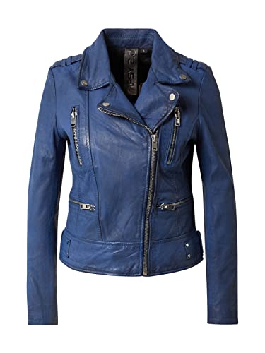 Gipsy Damska kurtka skórzana G2wkora Sf Labonv, Azul, XL, Niebieski, XL