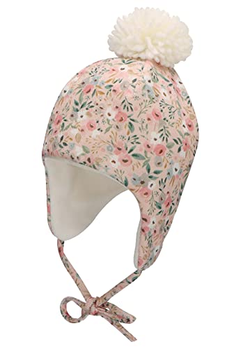 Sterntaler Dziewczęca czapka z kwiatami, różowa, 43