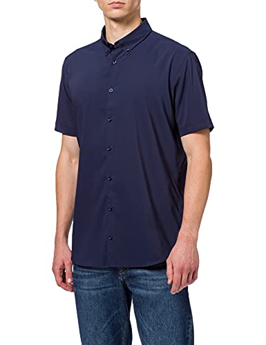 Pierre Cardin Męska koszula z krótkim rękawem Moisture Control, niebieski, L