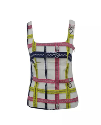 Love Moschino Sukienka damska, slim fit, bez rękawów, biała, rozmiar 44, biały, 44