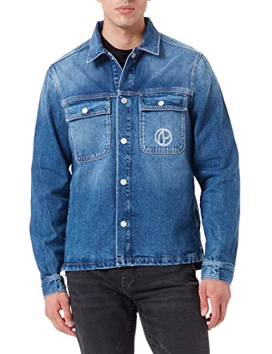 Pepe Jeans Męska kurtka Bailey Reclaim Denim, Denim, L