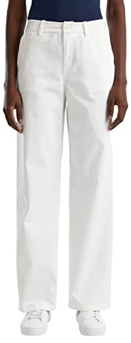United Colors of Benetton Spodnie damskie 4gd7df00g, białe 674, 10, Biały 674, 66