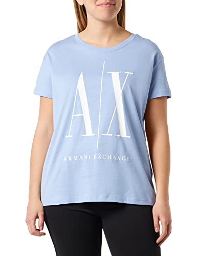 Armani Exchange Damska koszulka z nadrukiem logo Maxi Shadow, ekstra mała, Shadow, XS