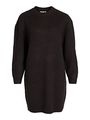 Vila Sukienka damska VINUA O-Neck L/S z dzianiny, czarna, S, czarny, S