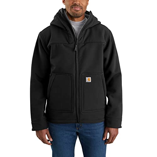 Carhartt Męski płaszcz Super Dux Relaxed Fit Sherpa-Lined Active Jac Bonded Chore Coat, czarny, M
