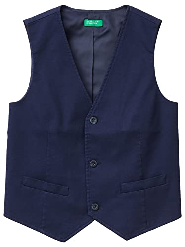 United Colors of Benetton Kamizelka chłopięca 2gv3cj009 męska, niebieska 901, M, Niebieski 901, M