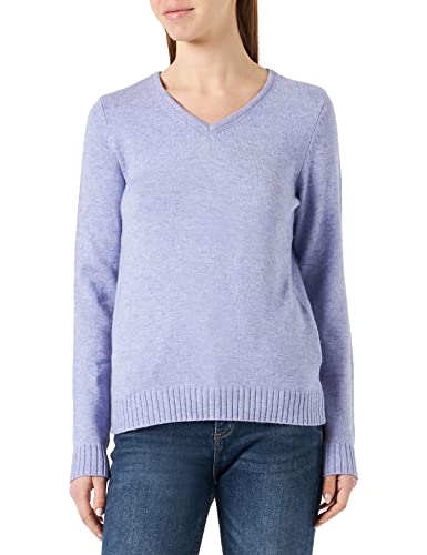 Vila Damski sweter Viril V-Neck L/S Knit Top-Noos, Słodka lawenda/szczegóły: melanż, XS