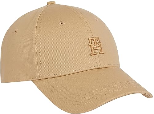 Tommy Hilfiger Męska czapka z monogramem TH, klasyczny khaki, jeden rozmiar, Klasyczny khaki, Rozmiar uniwersalny