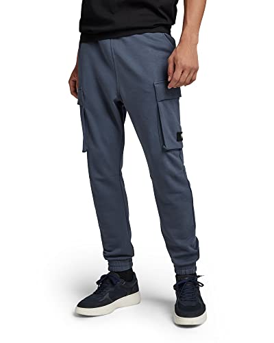 G-STAR RAW Cargo Pocket Sweat Pants Figi męskie, Niebieski (Fantem Blue D21529-a613-863), S