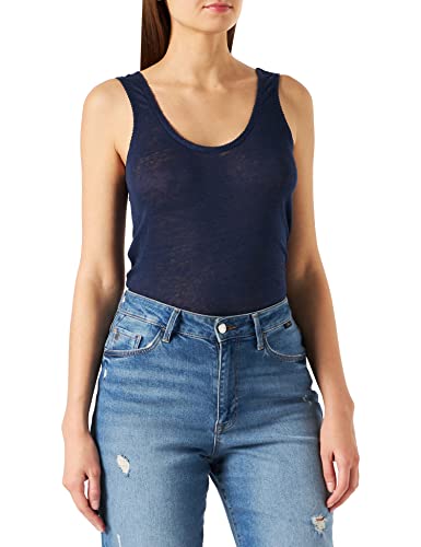 Naf Naf T-shirt damski, niebieski morski, M