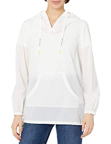 Armani Exchange Damska bluza z kapturem Windbraker Windbreaker, biały (Optic White), XS