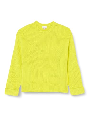 Bestseller A/S Damski sweter Vmsayla Fold Ls O-NCK Girl Noos sweter dzianinowy, Sulphur Spring, 48-50
