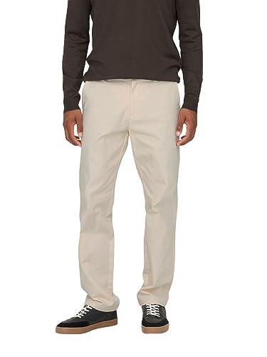 ONLY & SONS Spodnie męskie Loose Fit, chinchilla, 38W / 32L