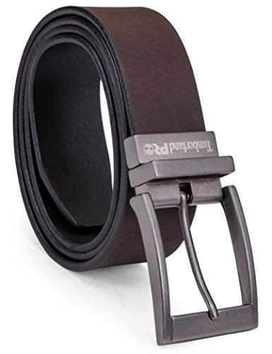 Timberland PRO Odwracalny skórzany pasek męski z uprzężą, brązowy/czarny, L