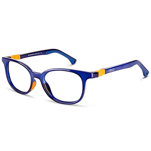 NANOVISTA Unisex dziecięce okulary przeciwsłoneczne Pixel 3.0, granatowe szkło/pomarańczowe, 48, Granatowy szkło/pomarańczowy, 48