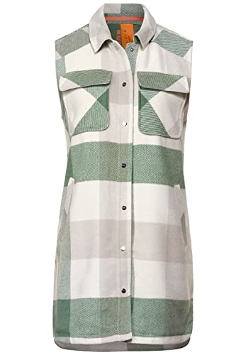 Street One Damska kamizelka A220151, długa, sprana oliwka, 46 (DE), Washed Olive