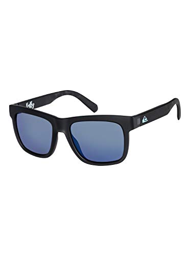 Quiksilver Bałky okulary przeciwsłoneczne chłopięce, Matowy kryształ dym/niebieski Flash Blue, Rozmiar uniwersalny