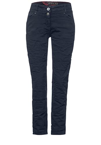 Cecil Damskie spodnie bawełniane B375440, Deep Blue, 26W / 28L