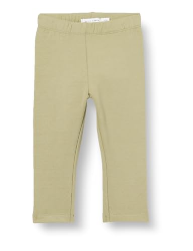 NKFDAVINA SOLID SWE legginsy BRU N NOOS, khaki-zielony (Oil Green), 110 cm