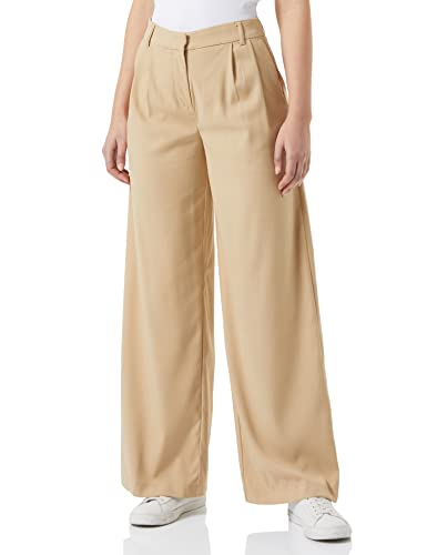 Vila Damskie spodnie Vimariola Hw Wide Pants, Curds & Whey, 42