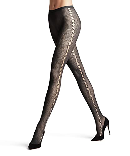 FALKE Kobiety Rajstopy Supersize Net W TI Trwałe półprzezroczyste z wzorem 1 Sztuka, Czarny (Black 3009), S-M