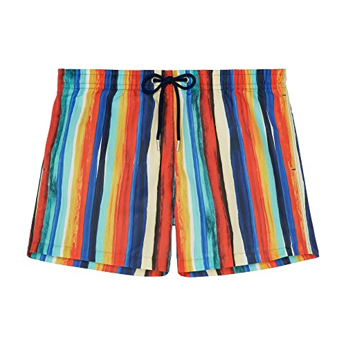 JPING Bokserki kąpielowe Bamboo Board Shorts, Wielokolorowy Pasek, 2XL Męskie, Wielokolorowy pasek, XXL