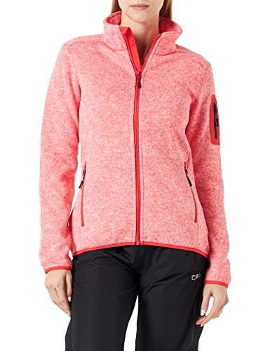 CMP Damska kurtka polarowa Knit Tech Mélange Coral-Red Kiss, 46