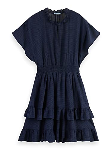 Scotch & Soda Sukienka damska Easy Fitted Smocked Mini Dress, Night 0002, S