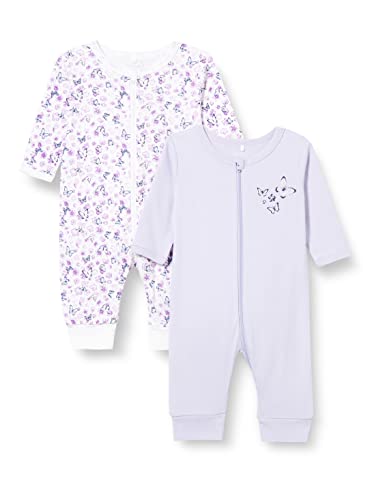 NAME IT Girl's NBFNIGHTSUIT 2P Zip Flower NOOS śpiwór, fioletowy wrzos, 92, Purple Heather, 92 cm