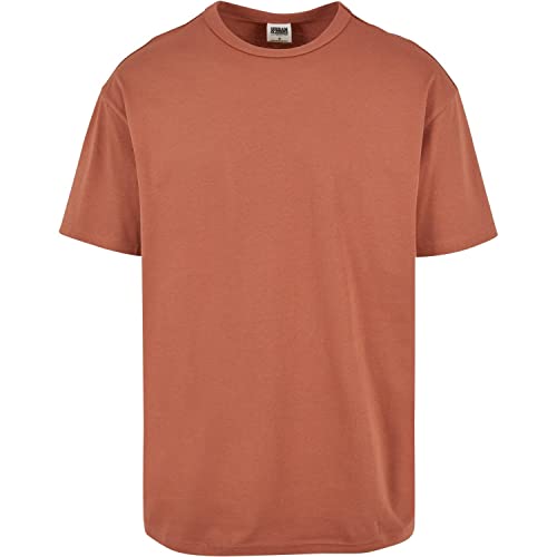 Urban Classics Męski T-shirt z bawełny organicznej dla mężczyzn, dostępny w wielu kolorach, rozmiary S - 5XL, Terracotta, 5XL