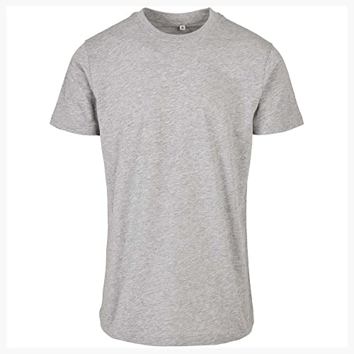 Build Your Brand Męski t-shirt Basic Round Neck, klasyczny krój dostępny w wielu kolorach, rozmiary XS-5XL, szary (Heather Grey), 3XL