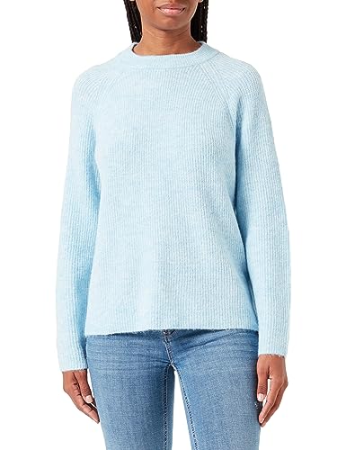 PIECES Damski sweter z dzianiny Pcellen Ls O-Neck Knit Noos Bc Qx, Airy Blue, 52/54 Duże rozmiary