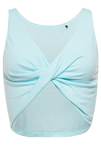 Superdry Damska koszulka z krótkim paskiem Flex Twist, Cali Blue, 36