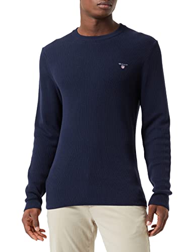 GANT sweter męski, niebieski (Evening Blue), XL