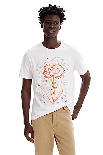 Desigual T-shirt męski Ts_Boone, biały, XL