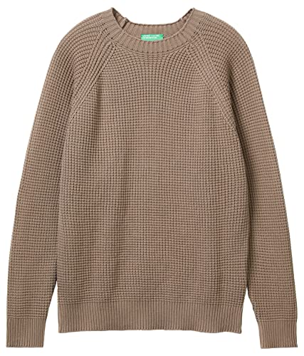 United Colors of Benetton Koszulka męska G/C M/L 1494u1046 sweter, jasnobrązowy 04b, S, Jasnobrązowy 04b, S