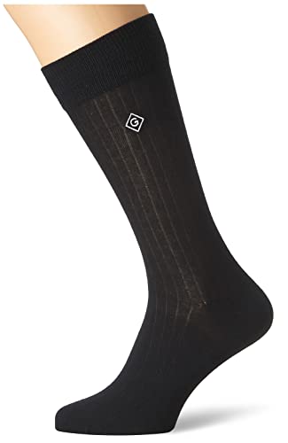 GANT Męskie skarpetki D1. Rib Diamond G, czarne, 40-42