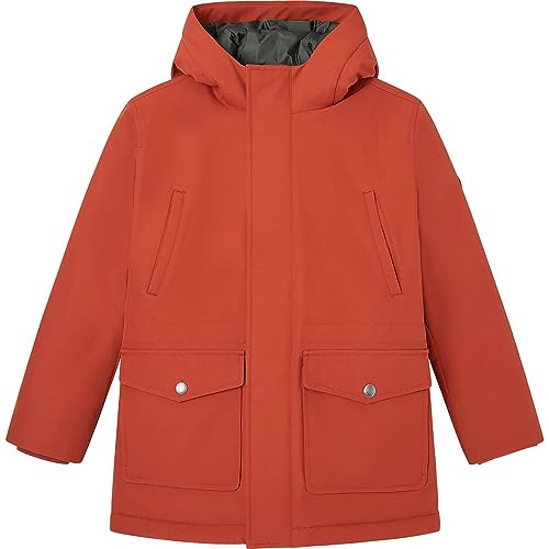 Hackett London Kurtka chłopięca Tech Parka, Czerwony (terakota), 7 Lat