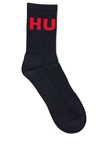 HUGO Męskie skarpety 2P QS RIB IconCOL CC dwupak z mieszanki bawełny, Dark Blue401, 43-46 EU