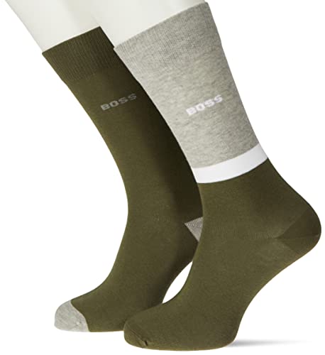 BOSS Męskie skarpety 2P RS Block Color CC Skarpety męskie, Open Green377, 43-46