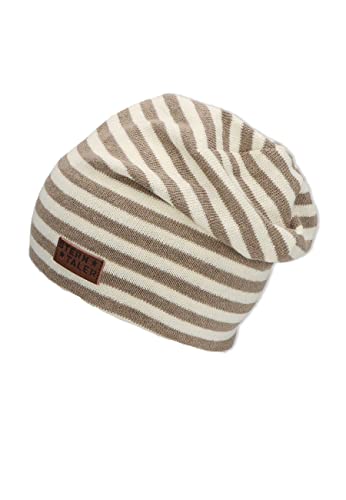 Sterntaler Slouch-Beanie Streifle Czapka z daszkiem Unisex-Dorosły, Ecru, 45