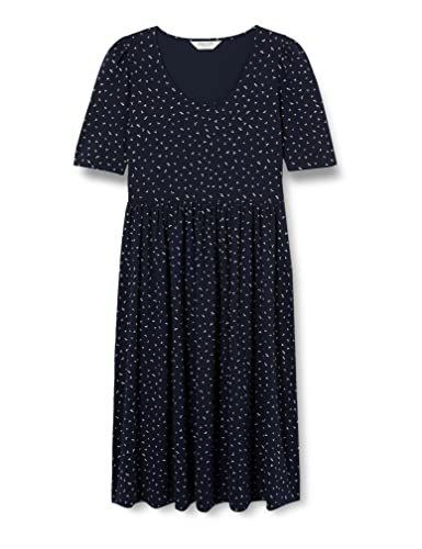 People Tree Damska sukienka Marlena Seed Print Casual, granatowy, 38