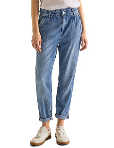 Street One Damskie spodnie jeansowe Loose, Heritage Mid Indigo Wash, 28W / 28L