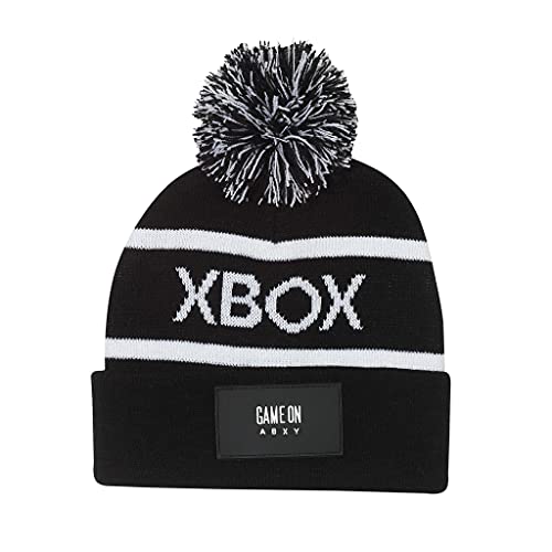 Xbox Game On Girls Beanie z pomponem | oficjalny produkt | czapka dla graczy, pomysł na prezent dla dziewcząt czarna